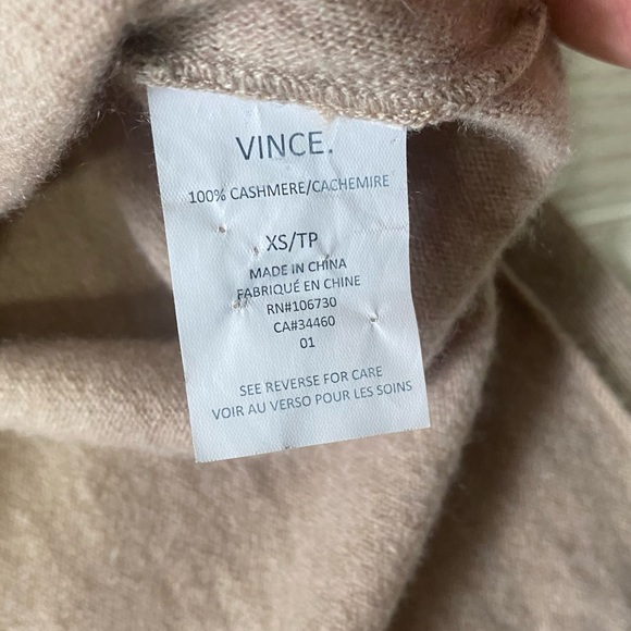 Vince cashmere cream sweater tank top - Picture 5 of 7